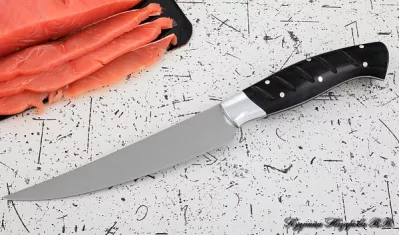 Кухонный нож Шеф № 5 сталь 95Х18 рукоять акрил черный