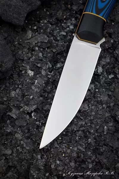 Нож №15 Elmax ЦМ микарта синяя + черная