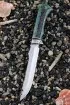 Нож Рыбак 2 ELMAX мельхиор карельская береза стабилизированная зеленая (Coutellia)