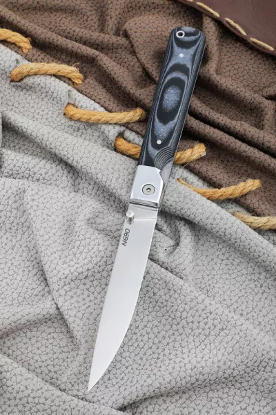 Нож складной филейный сталь N690 , накладки G10 серые 