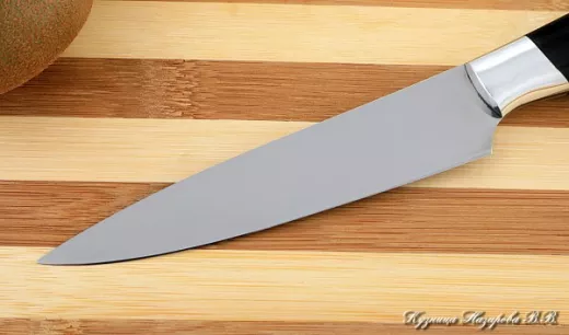 Кухонный нож Шеф № 2 сталь 95Х18 рукоять акрил черный