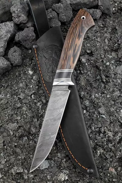Нож Ирбис-2 дамаск рукоять венге