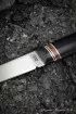 Нож Шаман Х12МФ рукоять G10 черная, железное дерево, черный граб