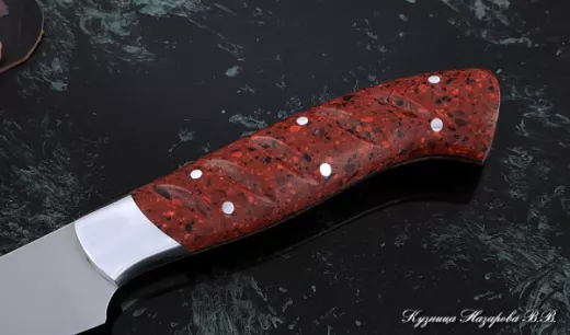 Нож Шеф № 5 сталь 95Х18 рукоять акрил красный