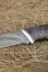 Нож Боец дамаск долы, рукоять стабилизированная карельская береза фиолетовая