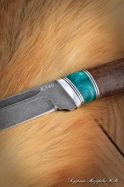 Нож Боец К340 карельская береза искусственный камень