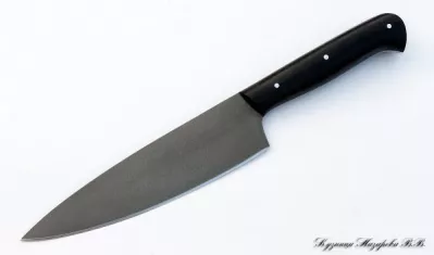 Кухонный нож Шеф-повар средний Х12МФ черный граб
