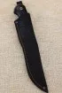 Нож Сапер дамаск долы черный граб акрил мельхиор