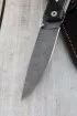 Нож складной Походный сталь дамаск рукоять черный граб