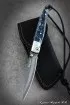 Нож складной Перо сталь Булат рукоять дюраль акрил синий