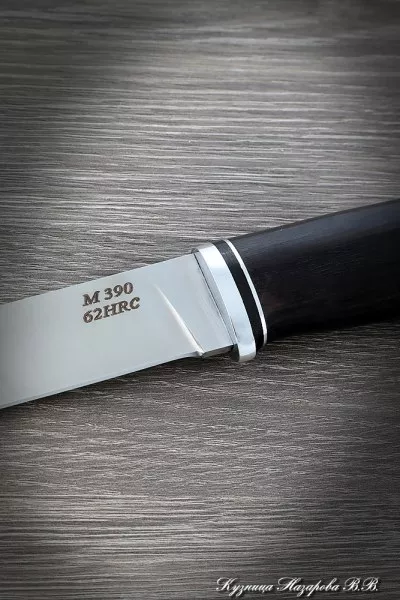 Нож Путник сталь M390 рукоять черный граб