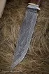 Нож Засапожный дамаск ламинированный палисандр