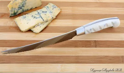 Кухонный нож Шеф № 4 сталь 95Х18 рукоять акрил белый