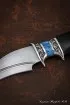 Нож Эксклюзив клапан тепловоза акрил синий черный граб мельхиор