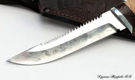 Нож Рыбак D2 береста