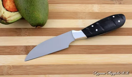 Кухонный нож Шеф № 1 сталь 95Х18 рукоять акрил черный