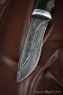 Нож Кречет дамаск камень черный граб
