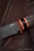 Нож Варан булат микарта черный граб карельская береза коричневая