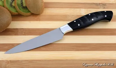 Кухонный нож Шеф № 2 сталь 95Х18 рукоять акрил черный