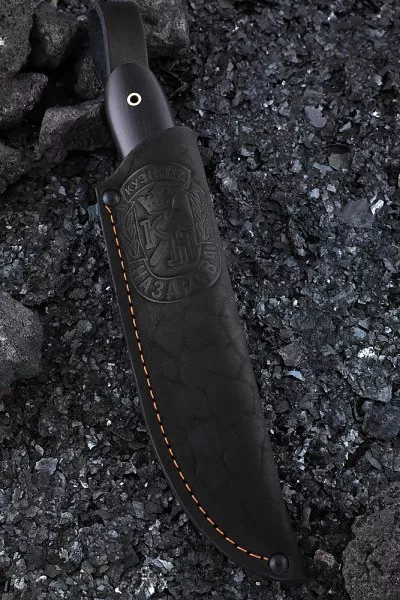 Нож Ласка Х12МФ черный граб рог лося (Coutellia)