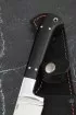 Кухонный нож Узбекский цельнометаллический ELMAX накладки черный граб