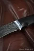 Нож Кречет дамаск камень черный граб