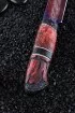 Нож Овод 2 дамаск торцевой с воронением комбинированная стабилизированная карельская береза (Coutellia)