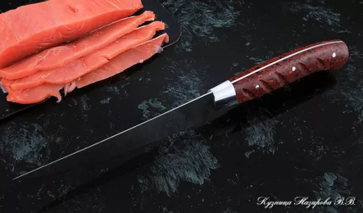 Нож Шеф № 5 сталь 95Х18 рукоять акрил красный