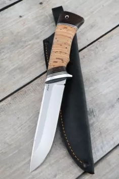 Нож охотничий "Вепрь" сталь AUS-10 рукоять береста