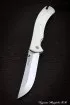 Нож складной Корсак сталь Elmax накладки акрил белый