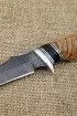 Нож Рыбак 2 дамаск рукоять черный граб зебрано