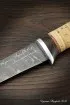 Нож Касатка большая филейный дамаск береста (надпись)