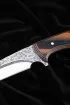 Нож №39-2 D2 цельнометаллический рукоять G10 чернооранжевая