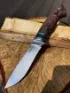Нож Ангара 95х18 рукоять акрил зеленый и венге