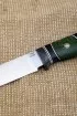 Нож Засапожный М390 - сатин рукоять карбон карельская береза зеленая черный граб