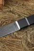 Нож Карачаевский бичак (бычак) дамаск черный граб
