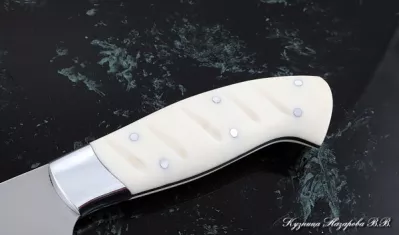 Нож Шеф № 8 сталь 95Х18 рукоять акрил белый