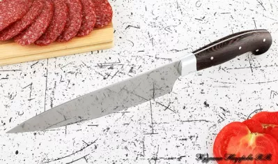 Нож Шеф № 12 сталь 95Х18 рукоять дюраль венге
