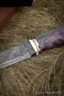 Нож Барс дамаск ламинированный карельская береза фиолетовая