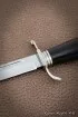 Реплика Финка НКВД 95х18 черный граб мельхиор с красной звездой