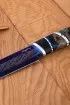 Нож Овод 2 дамаск торцевой с воронением стабилизированная карельская береза и черный граб (Coutellia)