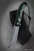 Нож складной Корсак сталь Х12МФ накладки микарта зеленая