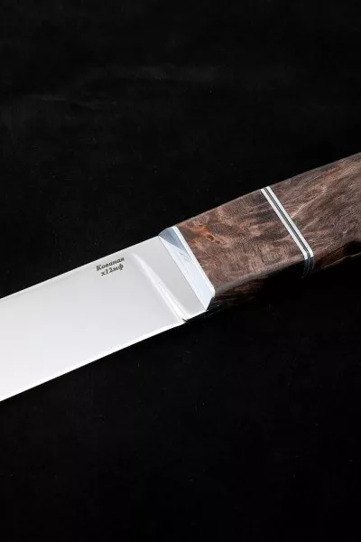 Нож Карачаевский бичак (бычак) Х12МФ карельская береза коричневая