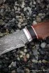 Нож Варан дамаск ламинированный бубинга черный граб