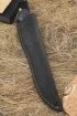 Нож Барс дамаск полный камень рукоять карельская береза с выжиганием 