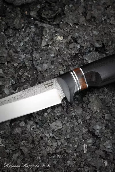 Нож Ферзь Х12МФ рукоять G10 черная, железное дерево, черный граб