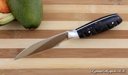 Кухонный нож Шеф № 1 сталь 95Х18 рукоять акрил коричневый