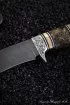 Нож Варан дамаск палисандр искусственный камень мельхиор
