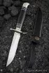 Реплика Финки нескладная НКВД Х12МФ мельхиор рукоять и ножны черный граб