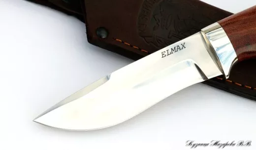 Нож Кречет ELMAX мельхиор наборная бубинга черный граб